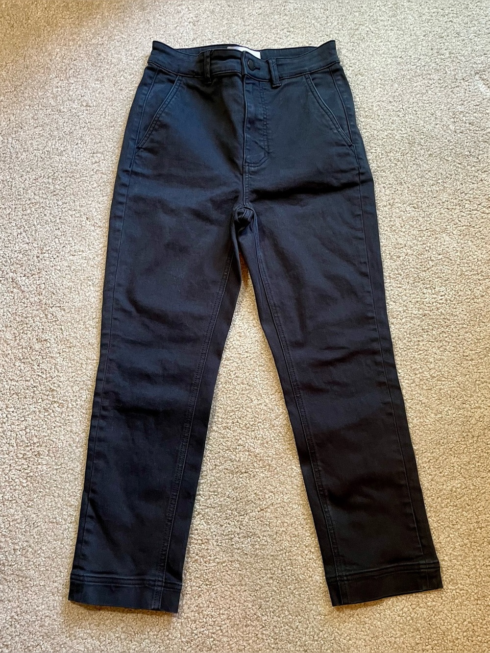 Everlane Cropped Slim Short Size 0 Womens Utility Pants/Jeans Black Twill EUC